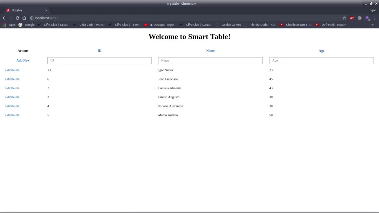 Tabela Inteligente com Angular 6 - YouTube