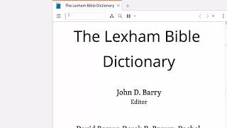 Lexham Bible Dictionary - Lexham Press