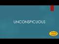 Unconspicuous meaning