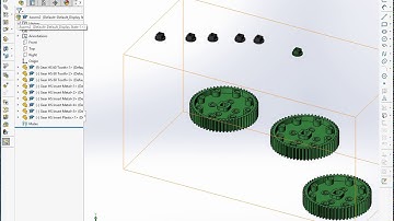 VEX V5 SolidWorks Robot Assembly Gear Inserts Video D