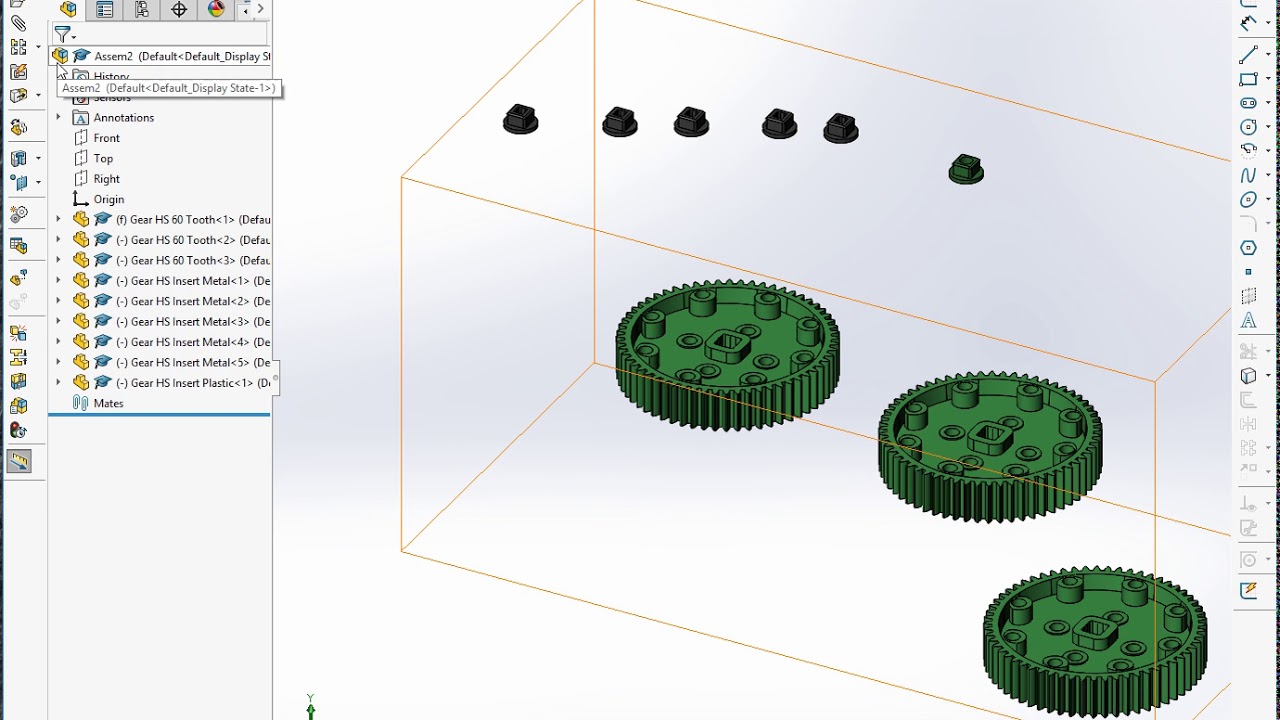 Insert Gears VEX V5 SolidWorks Robot Assembly Gear Inserts Video D - YouTube