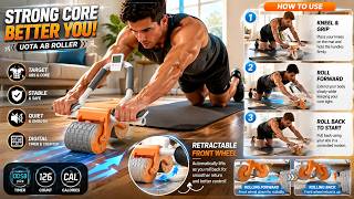 How Use an Automatic Rebound Abdominal Wheel (UOTA AB Strengthening Roller for Beginner Instructions
