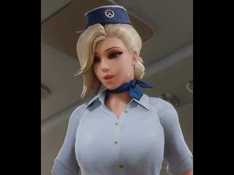 Stewardess mit Zusatzleistungen