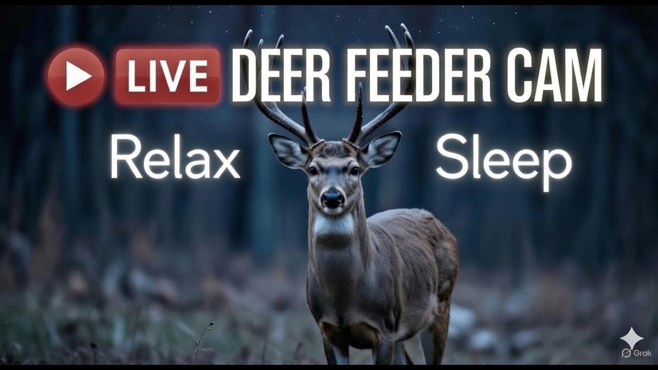 Forest Deer Cam Live - Relaxing Whitetail Interactions | Nature Sounds for Sleep & Meditation 🦌