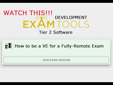 Video ExamTools Tier 2 BETA - How to be a VE for a... - youtube
