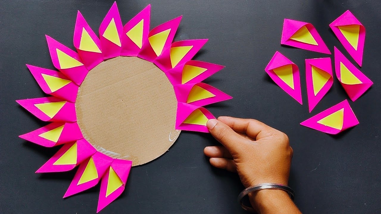 3 простых и быстрых идеи для украшения стен из бумаги | Поделки из бумаги для украшения дома | Де...