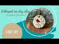 How to make air-dry clay Christmas ornaments by embossing them | Easy DIY Christmas Craft