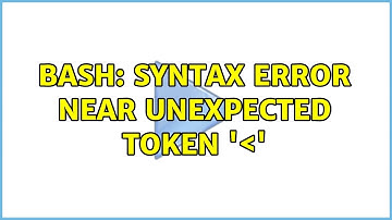 bash: syntax error near unexpected token 