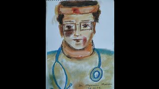 Victim doctor drawing with soft pastel screenshot 4