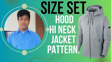 How To Make Size Set Hood Hi Neck Zip Jacket Pattern | Winda Cad Tutorial |