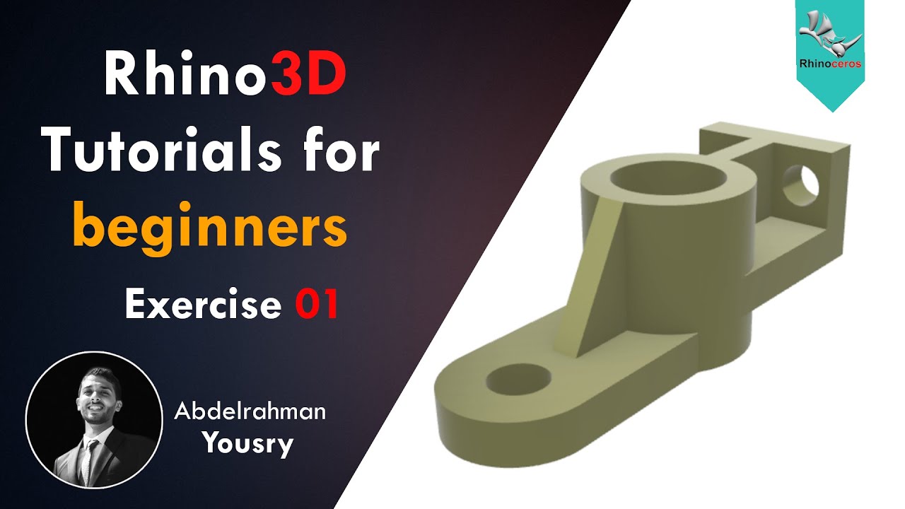 Rhinoceros3D tutorial for beginners Exercise 1 - YouTube