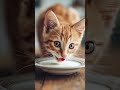 Cute Kitten Drinking Milk 😻🍼