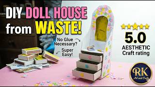 DIY Dollhouse Vanity with Working Drawers | Easy Tutorial | RK Art & Craft