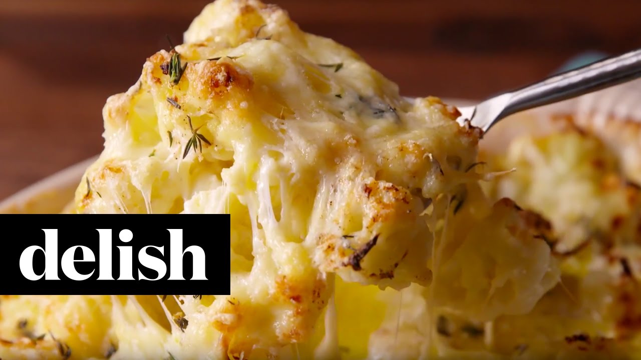 Cheesy Cauliflower Bake Delish YouTube