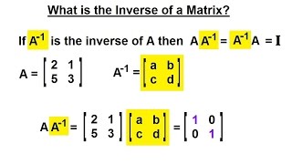 PreCalculus - Matrices & Matrix Applications (20 of 33) What is the Inverse of a Matrix?
