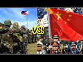 Philippines vs china  entire military strength  afp vs pla