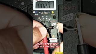 🪛How to Check a Diode LIVE 🔥 Multimeter Testing Trick #fabricvolt #interlayers #electronic #shorts