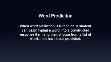 CA Accessibility Resource: Word Prediction