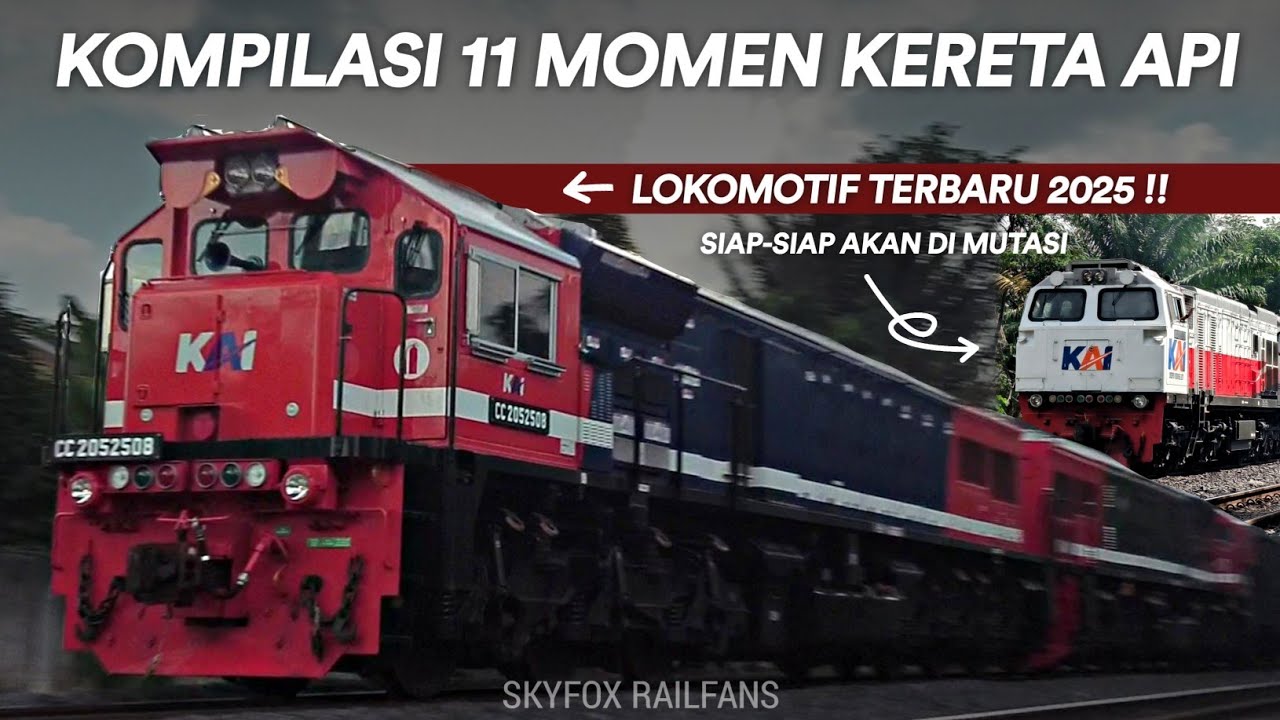LOKOMOTIF TERBARU & ADA YANG AKAN MUTASI !! | Kompilasi 11 Momen Kereta Api Divre 3 Sumsel
