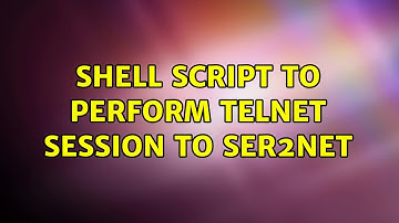 Shell script to perform telnet session to ser2net