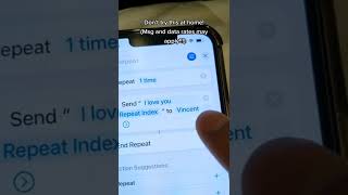 How to spam text messages to your friends on an iPhone in 30 seconds #shorts #automation #iphone screenshot 1