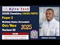 IGCSE Chemistry (0620/0971) Paper 2 Multiple Choice (Extended) October November 2025 Variant 22