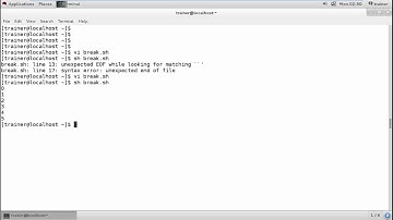Linux - Break statement