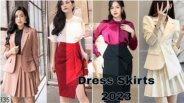 SKIRT 2023 | 💯+ Chân váy công sở tuổi 30 hack eo thon dáng chuẩn đẹp ,chân váy midi