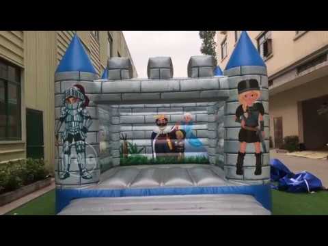 support synonym Latest Kingdom Defense theme jumping castle is being exhibited and tested at Y&G inflatable