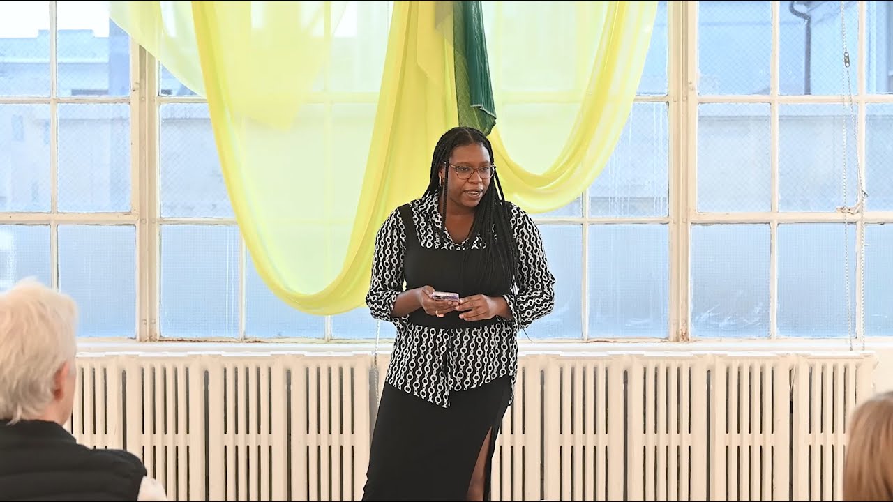 Poetry + Music event in the Exhibition Space at Studio 9D, Reading by Renia White