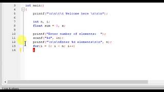 WRITE A PROGRAM TO CALCULATE AVERAGE OF NUMBER