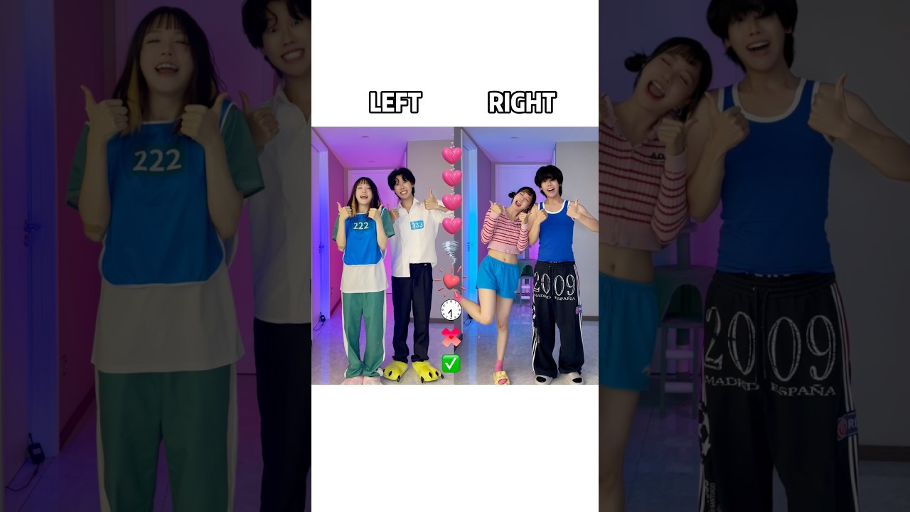 Left 🆚 Right👀 Which do you choose? #couple #dance