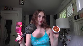 ASMR Morning Routine With you, personal attention, brushing hair, combing, tapping, whispering etc.