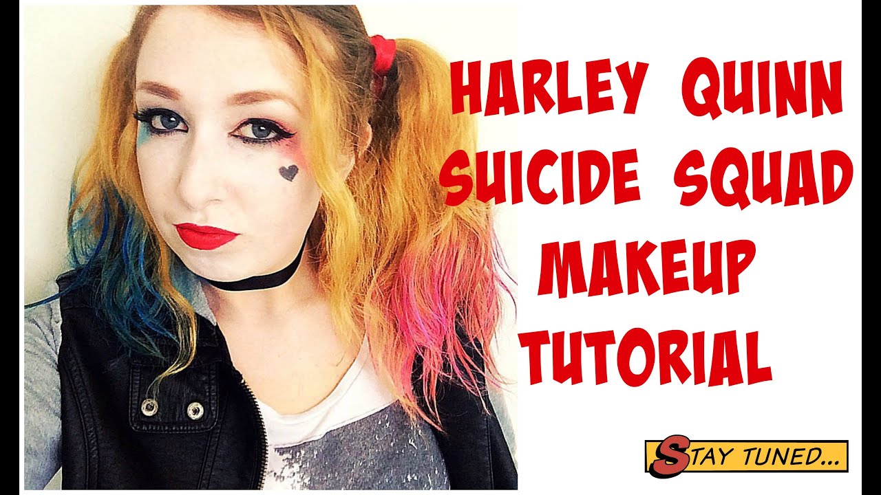 Harley Quinn Suicide Squad Makeup And Hair Tutorial YouTube