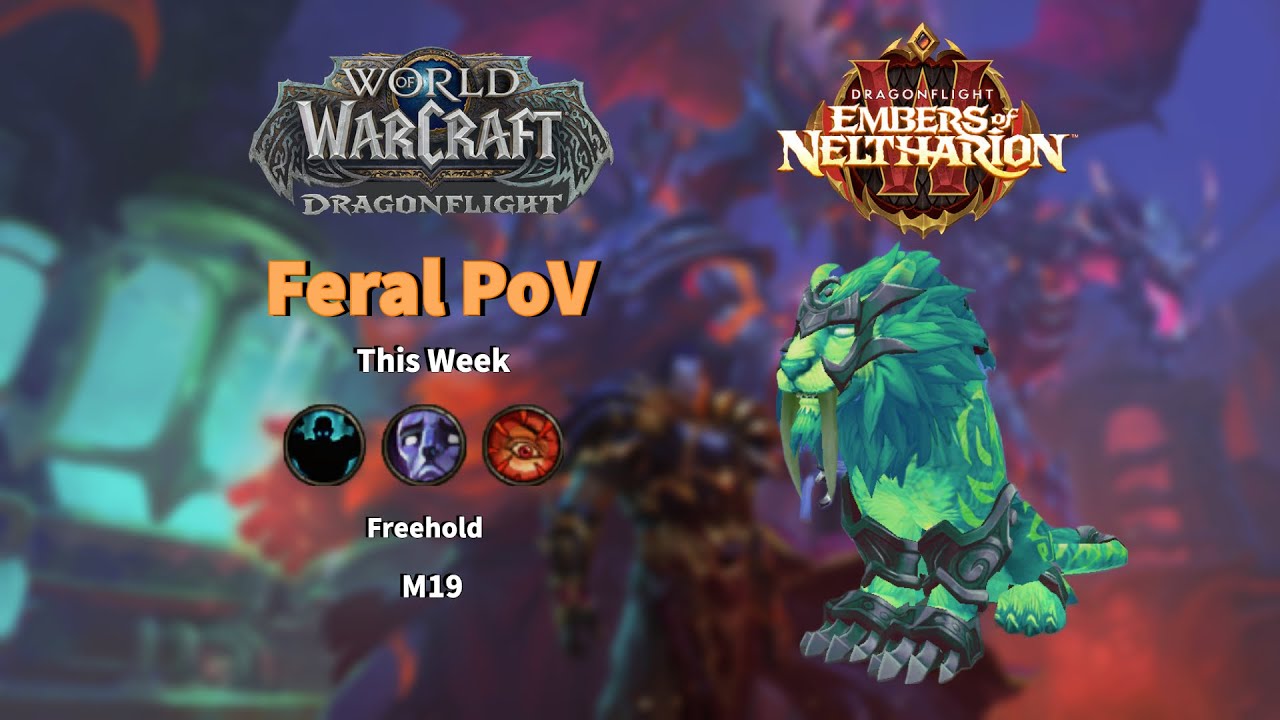 Mythic +19 Freehold - Feral Druid PoV - Season 2 - [10.1 Dragonflight]
