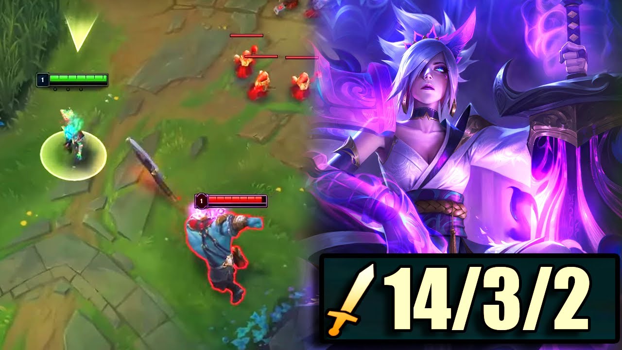 Вот как претендент 1-го ранга Ривен наносит урон Доктору Мундо на верхней линии