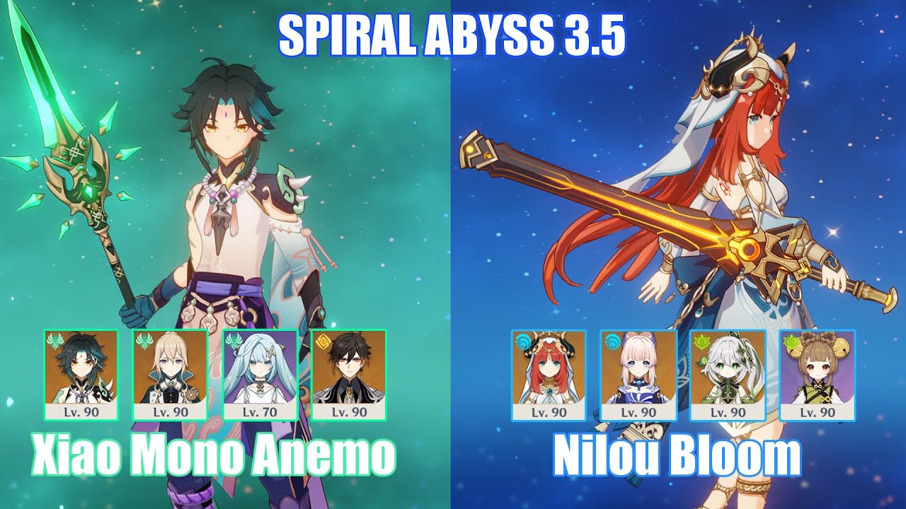 C0 Xiao Mono Anemo & C0 Nilou Bloom | Spiral Abyss 3.5 | Genshin Impact
