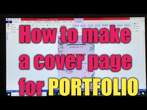 Video: How To Design A Portfolio Cover Page