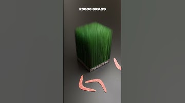 Blender 3D Grass Simulation | Satisfying ASMR Physics Animation