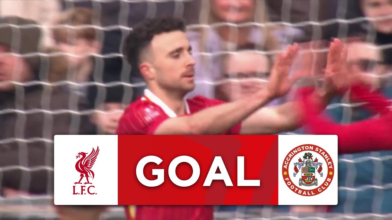 GOAL | Jota | Liverpool v Accrington Stanley | Third Round | Emirates FA Cup 2024-25