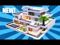 Minecraft  how to build a large modern house tutorial 40