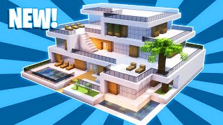 Minecraft: How To Build A Modern Mansion House Tutorial (#23)