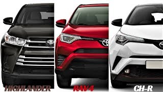 Design comparison between three of the best selling toyota crossovers.