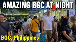 Amazing BGC at NIGHT! | 2024 Night Walking at the Most Popular Place in Metro Manila, Philippines