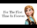 Kristen bell idina menzel  for the first time in forever lyrics 