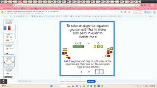 One-Step Algebraic Equations with Algebra Tiles