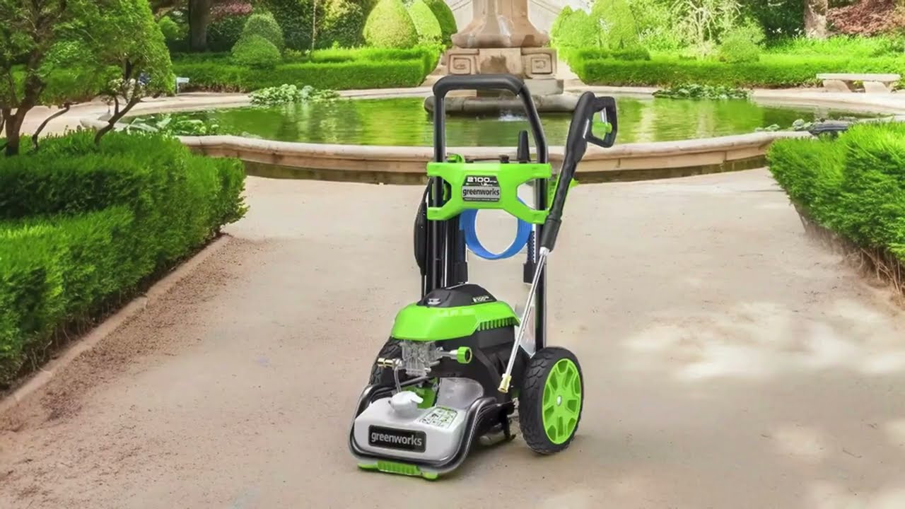 Powerful & Compact Pressure Washer – Greenworks 2100 PSI Electric Cleaner