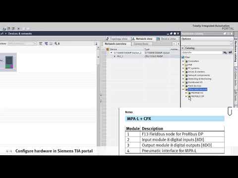 MPA-L with PROFIBUS Commissioning in the TIA portal
