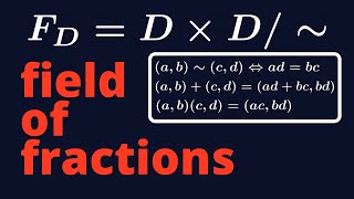 Abstract Algebra | The field of fractions of an integral domain.