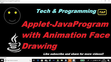 Applet - Java Program with Animation Face Drawing